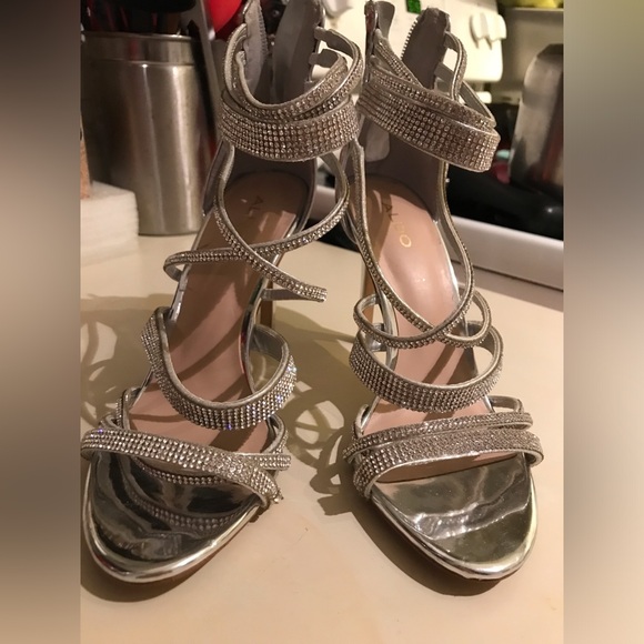 SOLD— 💖🤩⚡️Aldo Swarovski Crystal’s heels⚡️🤩💖 - Picture 1 of 10